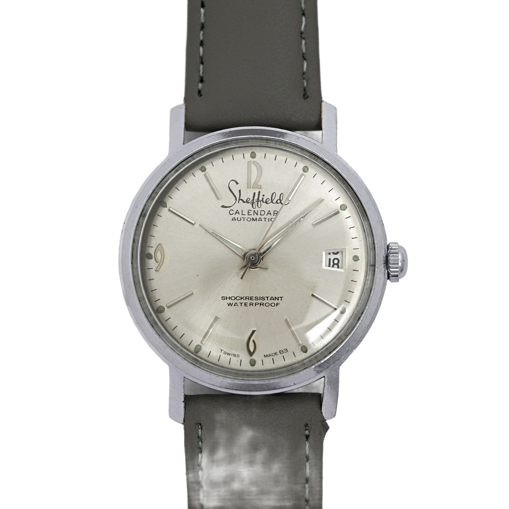 Sheffield Vintage 1970's Men's Automatic Calender Swiss Made Watch 35mm